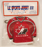 J. F. Sports Lil' Sports Jersey II Team Canada Ice Hockey Jersey Credit Card Money Pouch with Clip on Chain New in Package