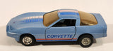 Yatming Road Tough Sports Rider No. 8306 Chevrolet Corvette Sky Blue Pull Back 1/42 Scale Die Cast Toy Car Vehicle with Opening Doors