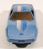 Yatming Road Tough Sports Rider No. 8306 Chevrolet Corvette Sky Blue Pull Back 1/42 Scale Die Cast Toy Car Vehicle with Opening Doors