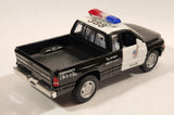 Kinsmart 2014 Dodge Ram 1500 Police #388 Pickup Truck Black and White Pull Back 1/44 Scale Die Cast Toy Car Vehicle with Opening Doors and Tail Gate