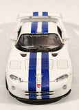Kinsmart Dodge Viper GTSR White with Blue Stripes Pull Back 1/36 Scale Die Cast Toy Car Vehicle with Opening Doors