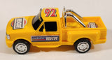 Pickup Truck #92 Emergency Rescue Yellow Plastic Push and Go Die Cast Toy Car Vehicle