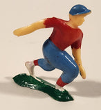 Vintage Wilton Baseball and Football Player Hard Plastic Cake Topper Toy Figure Set of 4