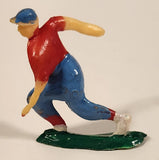 Vintage Wilton Baseball and Football Player Hard Plastic Cake Topper Toy Figure Set of 4