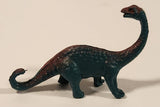 Brontosaurus Dinosaur Green and Orange 2 3/4" PVC Toy Figure