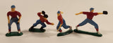 Vintage Wilton Baseball and Football Player Hard Plastic Cake Topper Toy Figure Set of 4