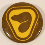 Vintage Canada Parks Beaver Brown 1 3/4" Round Button Pin