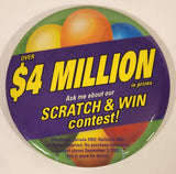2002 Hallmark Over $4 Million In Prizes Ask Me About Our Scratch & Win Contest! 3" Round Button Pin
