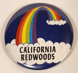 California Redwoods Rainbow and Clouds 2 1/4" Round Button Pin