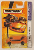 2007 Matchbox MBX Metal Chevy Van Orange Die Cast Toy Car Vehicle New in Package