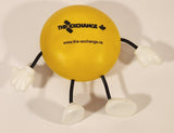 The Exchange Yellow Smiley Face Poseable Bendable 4 1/4" Rubber Toy Figure Stress Relief Ball