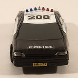 1993 FunRise City Force Emergency Team Metro Police Unit 208 Black and White Plastic Die Cast Toy Car Vehicle Lights & Sound Not Tested