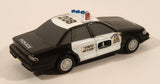 1993 FunRise City Force Emergency Team Metro Police Unit 208 Black and White Plastic Die Cast Toy Car Vehicle Lights & Sound Not Tested