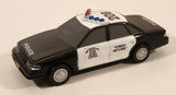 1993 FunRise City Force Emergency Team Metro Police Unit 208 Black and White Plastic Die Cast Toy Car Vehicle Lights & Sound Not Tested