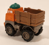 2000 Maisto Hasbro Tonka Lil Chuck & Friends Lil Chuck Milk Truck Orange Brown Die Cast Toy Car Vehicle