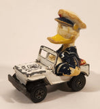 Vintage 1979 Lesney Products Matchbox Walt Disney Series No. 5 & 6 Donald Duck Police Jeep White Die Cast Toy Car Vehicle