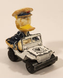 Vintage 1979 Lesney Products Matchbox Walt Disney Series No. 5 & 6 Donald Duck Police Jeep White Die Cast Toy Car Vehicle