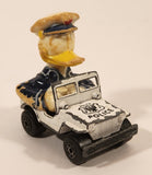 Vintage 1979 Lesney Products Matchbox Walt Disney Series No. 5 & 6 Donald Duck Police Jeep White Die Cast Toy Car Vehicle