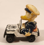Vintage 1979 Lesney Products Matchbox Walt Disney Series No. 5 & 6 Donald Duck Police Jeep White Die Cast Toy Car Vehicle