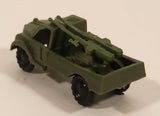 Vintage Army Gunner Truck Dark Green Miniature Plastic Toy Vehicle Made in Hong Kong
