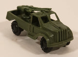 Vintage Army Gunner Truck Dark Green Miniature Plastic Toy Vehicle Made in Hong Kong