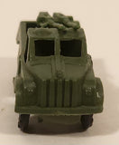 Vintage Army Gunner Truck Dark Green Miniature Plastic Toy Vehicle Made in Hong Kong