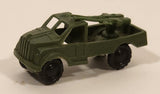 Vintage Army Gunner Truck Dark Green Miniature Plastic Toy Vehicle Made in Hong Kong