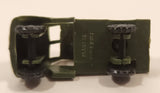Vintage Army Gunner Truck Dark Green Miniature Plastic Toy Vehicle Made in Hong Kong