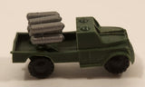 Vintage Army Rocket Launcher Truck Dark Green Miniature Plastic Toy Vehicle Made in Hong Kong