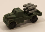 Vintage Army Rocket Launcher Truck Dark Green Miniature Plastic Toy Vehicle Made in Hong Kong