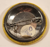 B.C. Summer Games Burnaby 1984 Bee with Torch Yellow 1 1/2" Round Button Pin