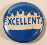 Excellent Blue and White 1 1/2" Round Button Pin