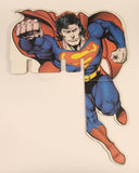 1993 Superman 12" x 16" Cardboard Store Advertising Slide On Rack Display Sign