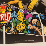 1989 DC Comics As Above The Legend Of Hawkman So Below The Decadence Of Hawkworld Truman Alcatena Oliff 9" x 10 1/2" Thin Cardboard Store Advertising Slide On Rack Display Sign