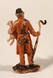 Vintage Britains Style Shepherd with Lamb and Cane 2" Plastic Toy Figure