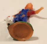 Vintage Britains Style Farmer's Wife Milk Maid with Bucket Pail 2 1/4" Plastic Toy Figure