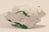 Vintage White Chicken Hen on Grass 1" Plastic Toy Figure