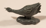 Vintage Grey Duck 1 1/4" Plastic Toy Figure