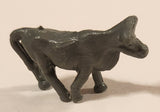 Vintage Grey Bull 3/4" Plastic Toy Figure