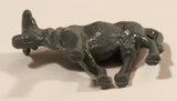 Vintage Grey Bull 3/4" Plastic Toy Figure
