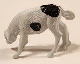 Vintage Standing Black and White Calf 1 1/2" Plastic Toy Figure