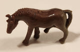 Vintage Brown Horse 3/4" Plastic Toy Figure