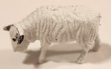 Vintage White Sheep 1 1/2" Plastic Toy Figure