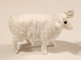 Vintage White Sheep 1 1/2" Plastic Toy Figure