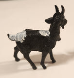 Vintage Black Goat 2" Plastic Toy Figure