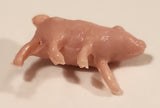 Vintage Pink Baby Pig 5/8" Plastic Toy Figure