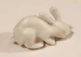 Vintage White Baby Bunny 1/2" Plastic Toy Figure