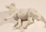 Vintage White Sheep 2 1/4" Plastic Toy Figure