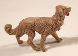 Vintage No. 559 Light Tan Brown Dog 2 1/2" Plastic Toy Figure Made in Hong Kong