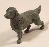 Vintage Grey Cocker Spaniel Dog 2" Plastic Toy Figure